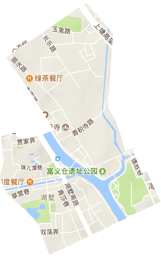 湖墅街道地形地图