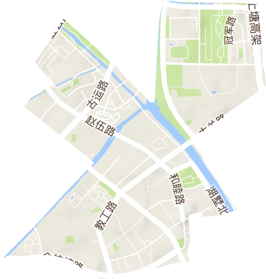 小河街道地形地图