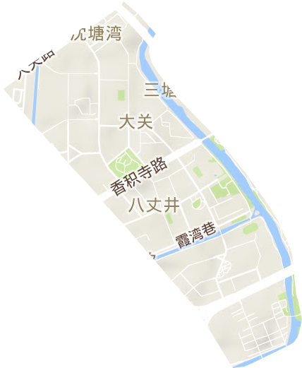 大关街道地形地图