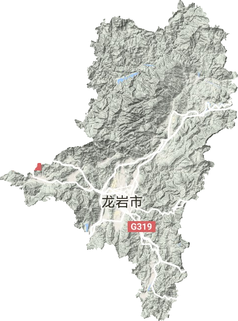新罗区地形地图