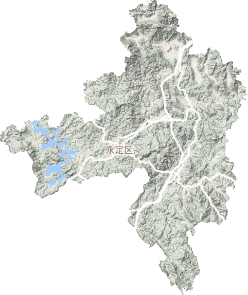 永定区地形地图