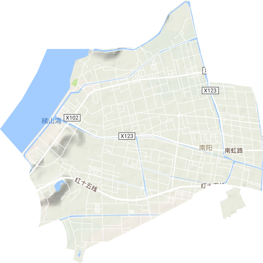 南阳街道地形地图