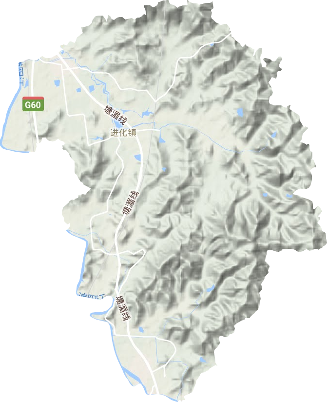 进化镇地形地图