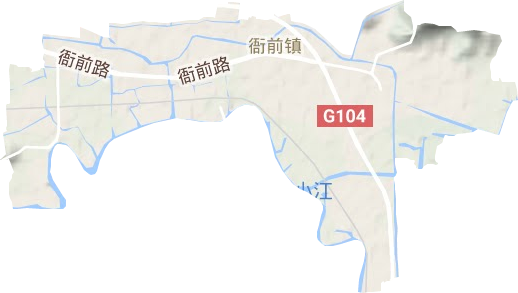 衙前镇地形地图
