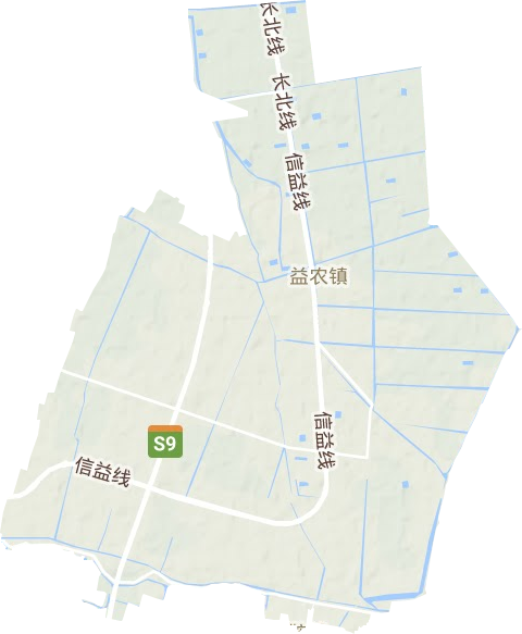 益农镇地形地图