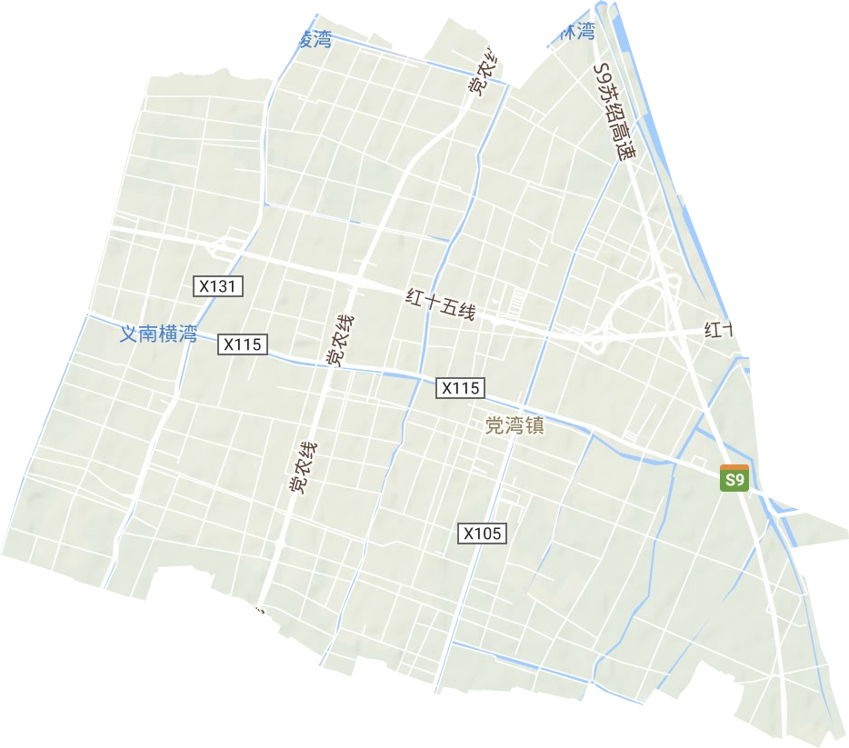 党湾镇地形地图