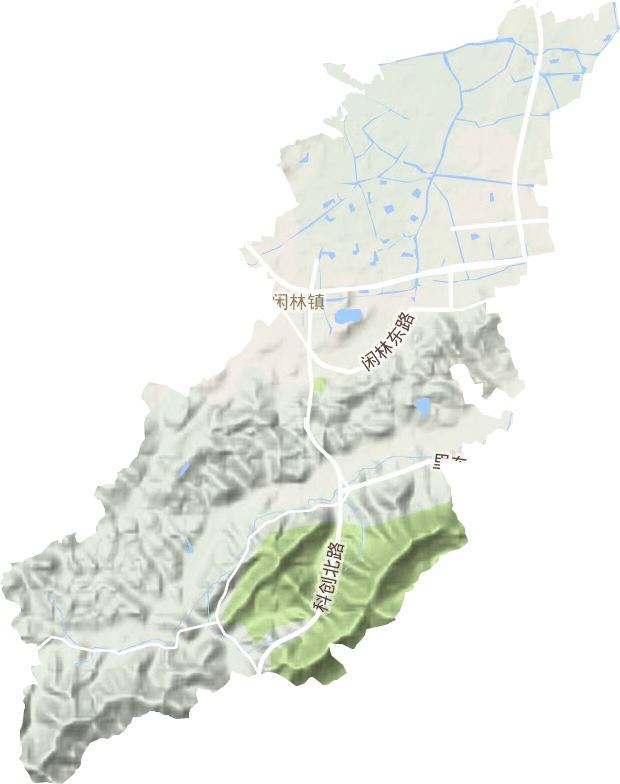 闲林街道地形地图