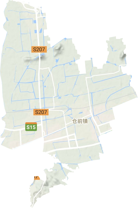 仓前街道地形地图
