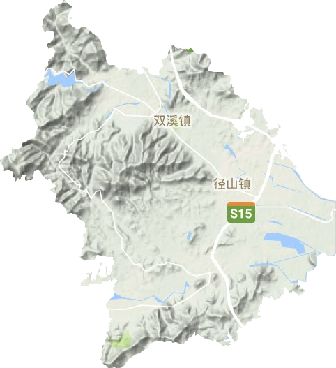 径山镇地形地图