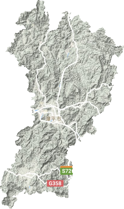 漳平市地形地图