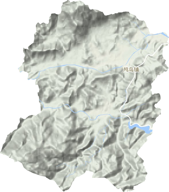 鸬鸟镇地形地图