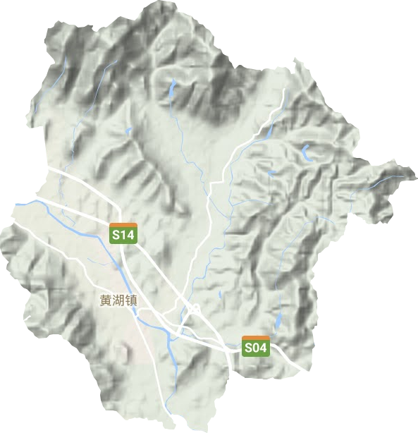 黄湖镇地形地图