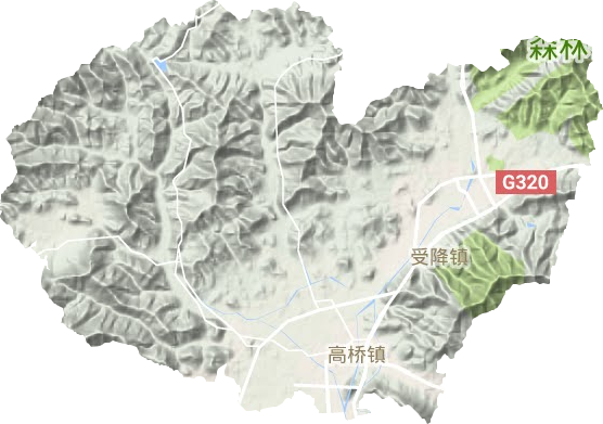 银湖街道地形地图