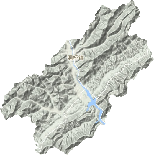 洞桥镇地形地图