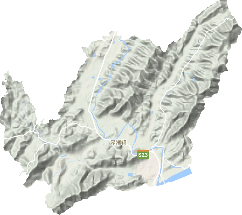 渌渚镇地形地图