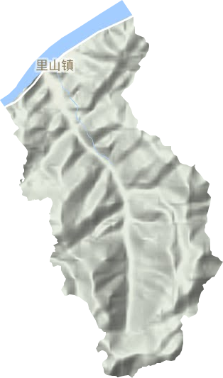 里山镇地形地图