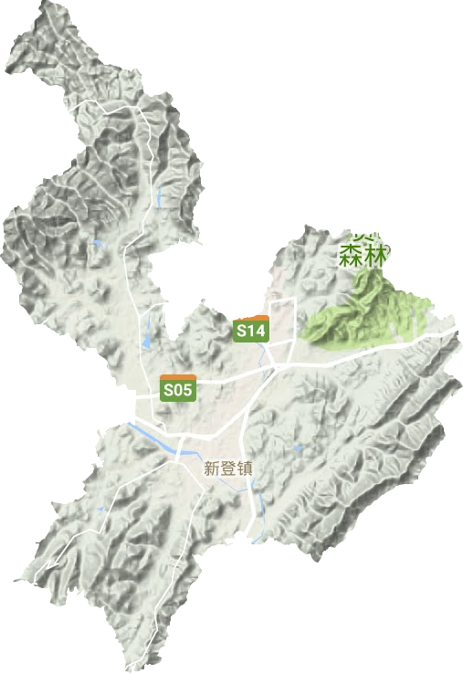 新登镇地形地图