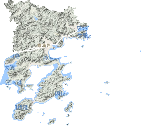 霞浦县地形地图