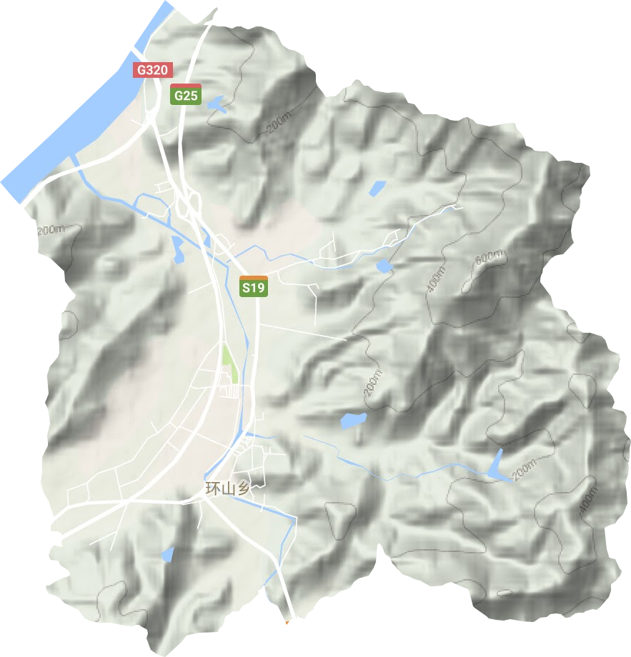 环山乡地形地图