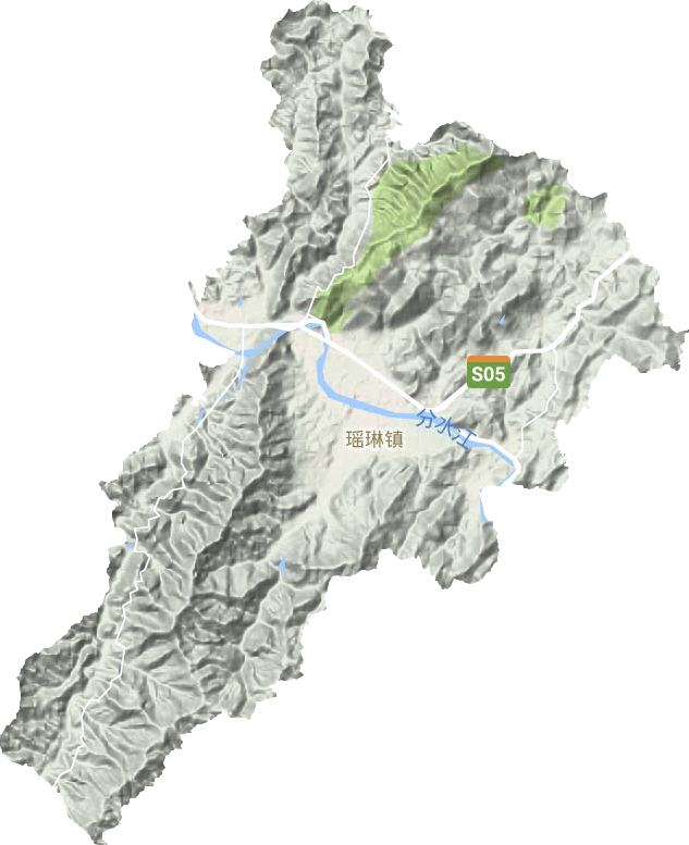 瑶琳镇地形地图