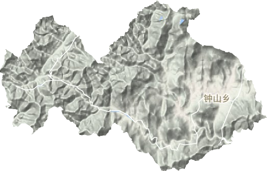 钟山乡地形地图