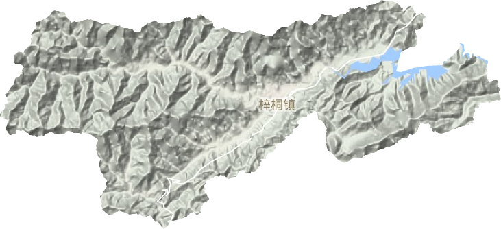 梓桐镇地形地图