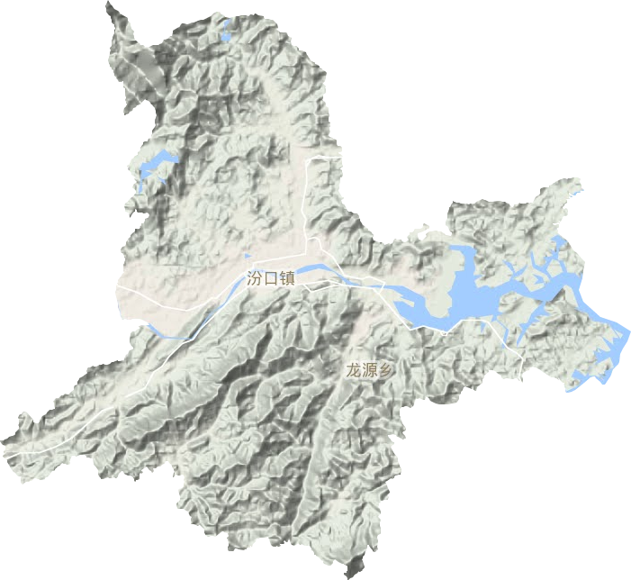 汾口镇地形地图