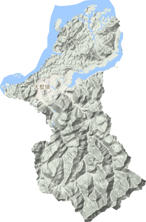 大墅镇地形地图