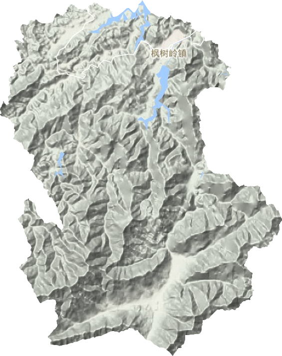 枫树岭镇地形地图