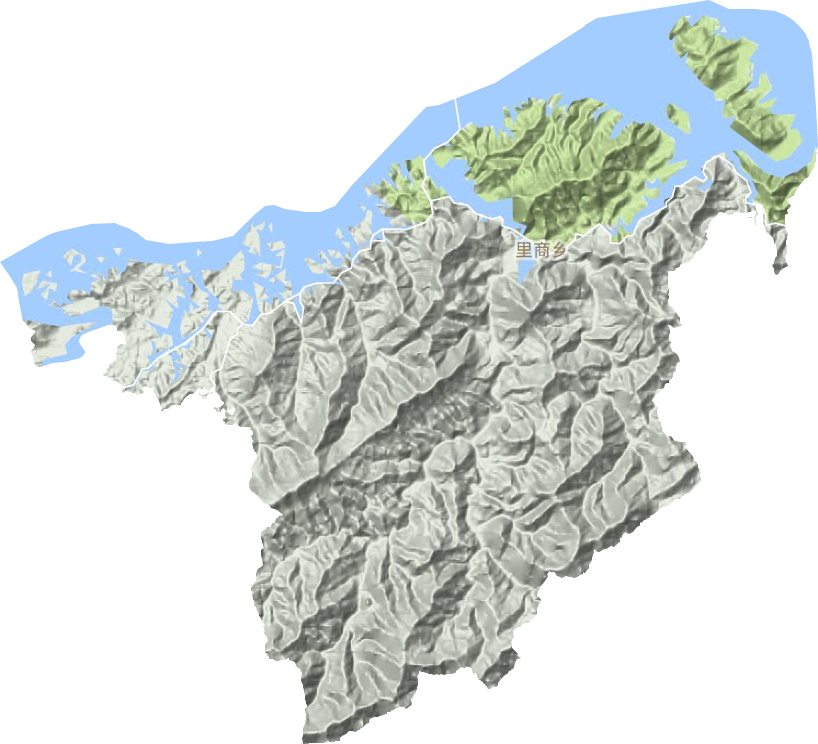 里商乡地形地图