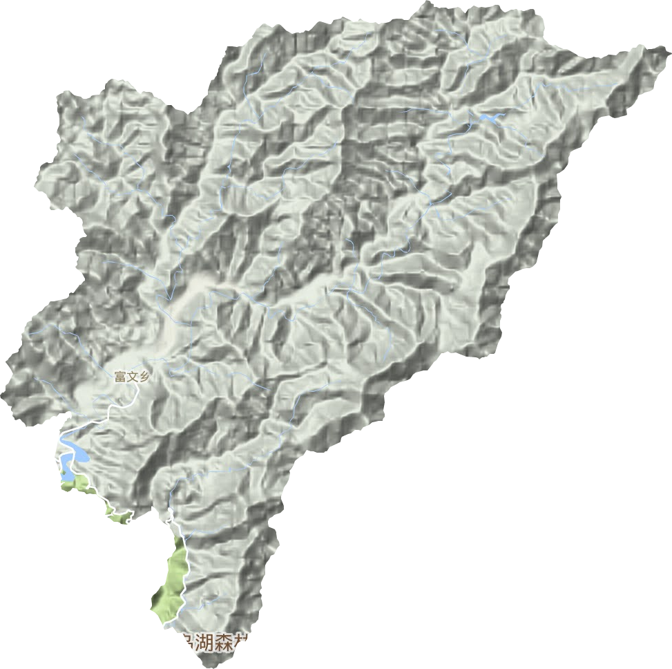 富文乡地形地图