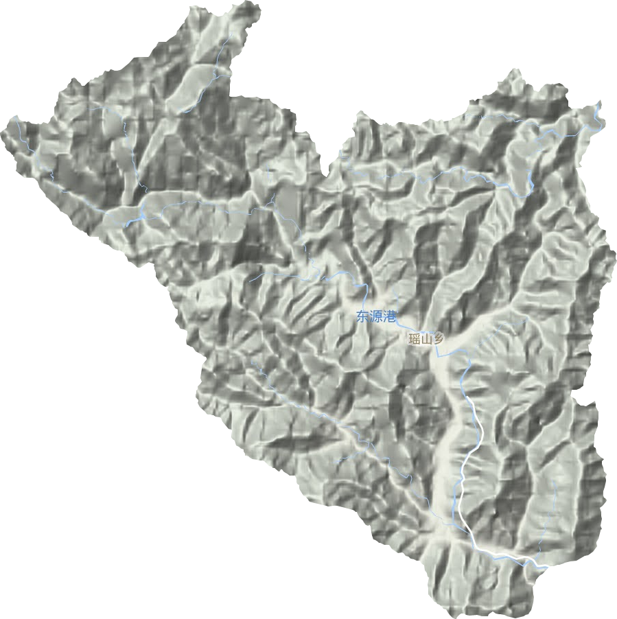 瑶山乡地形地图