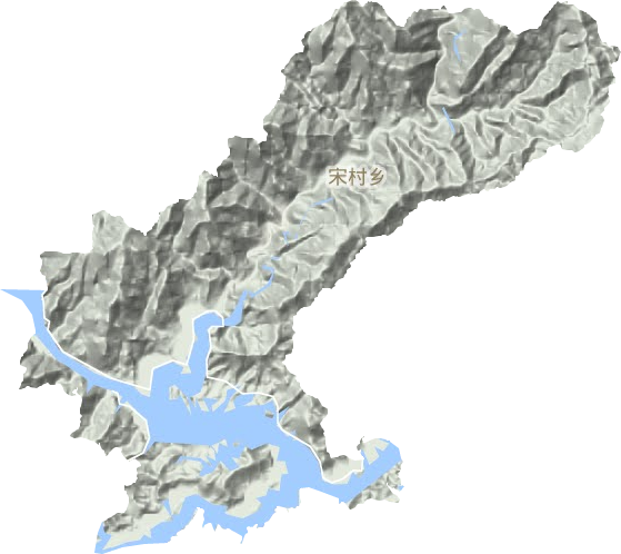 宋村乡地形地图