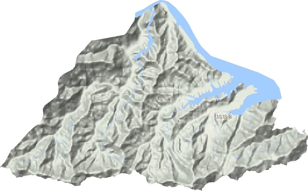 鸠坑乡地形地图