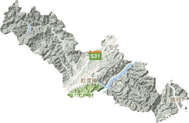 乾潭镇地形地图