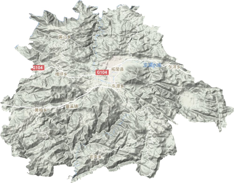 柘荣县地形地图