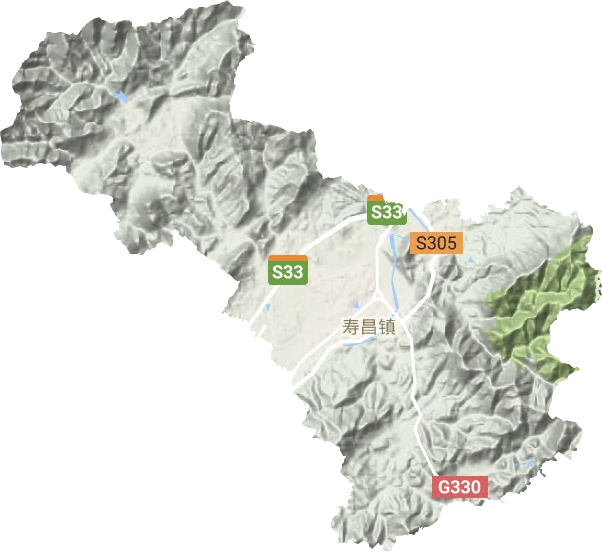 寿昌镇地形地图
