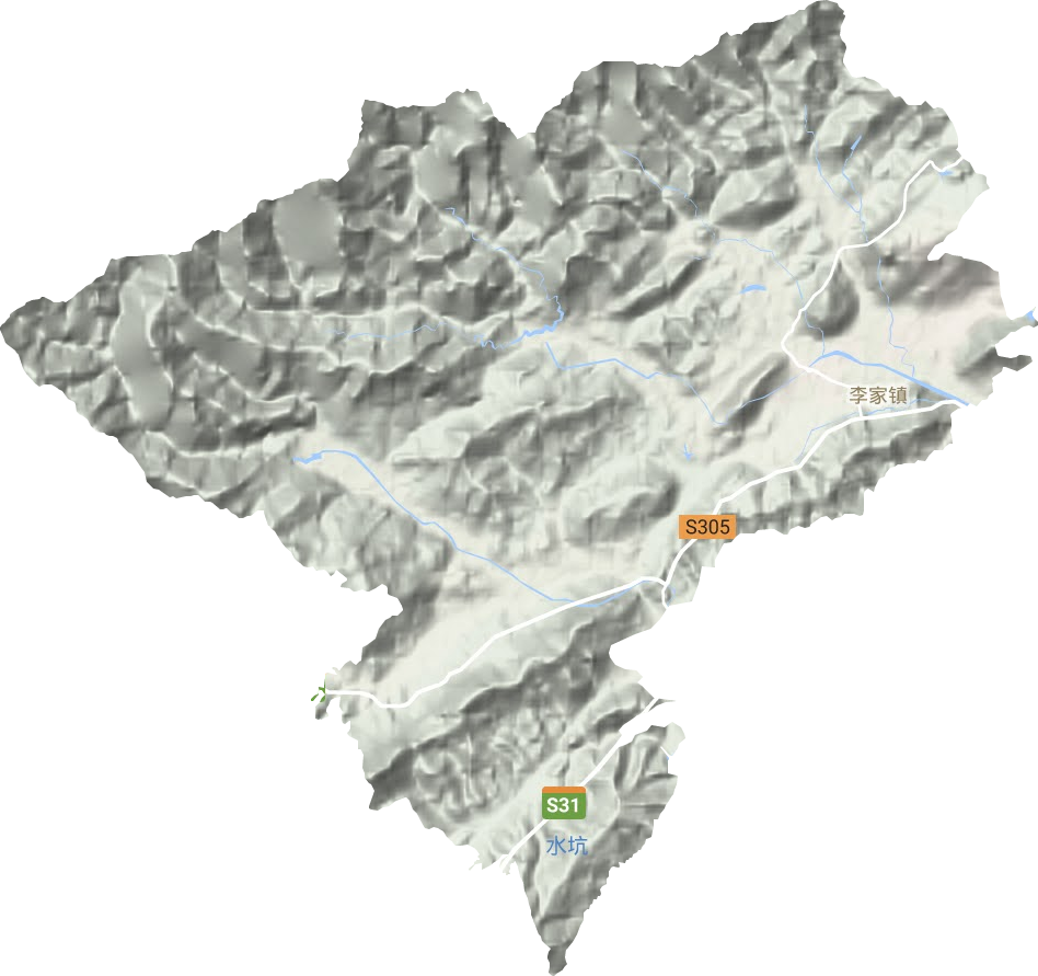 李家镇地形地图