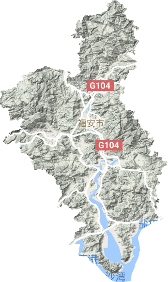 福安市地形地图