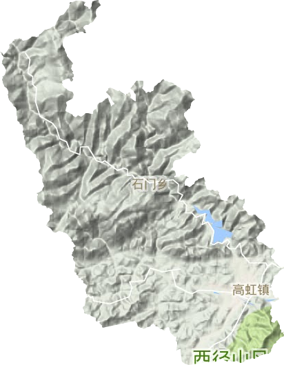 高虹镇地形地图