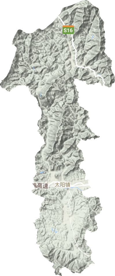 太阳镇地形地图