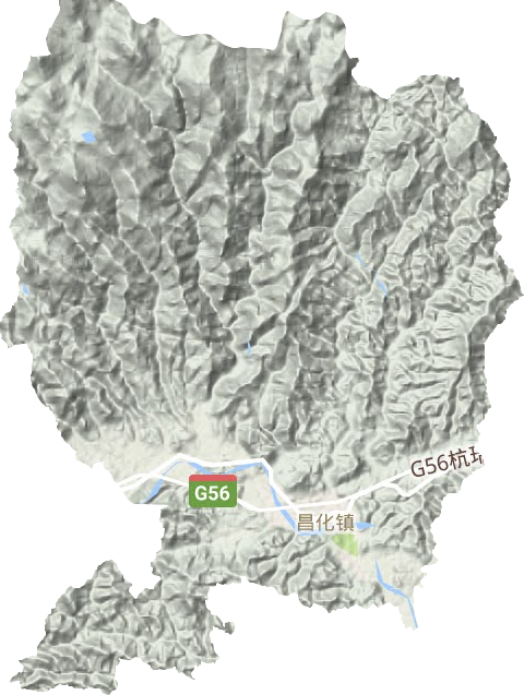 昌化镇地形地图