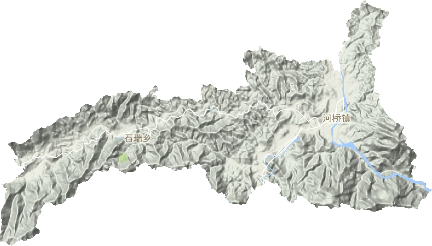 河桥镇地形地图
