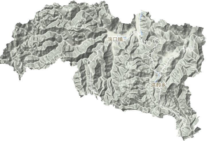 湍口镇地形地图