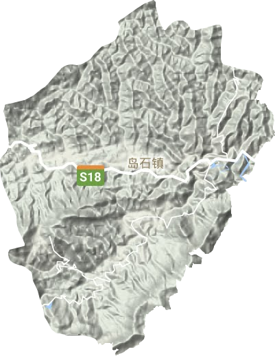 岛石镇地形地图
