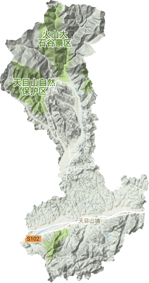 天目山镇地形地图