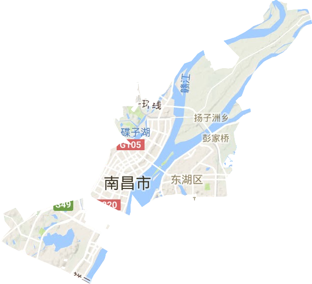 东湖区地形地图