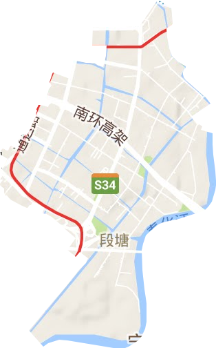 段塘街道地形地图