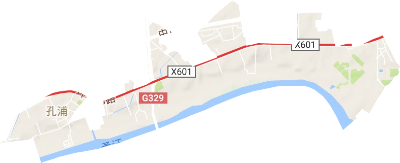 孔浦街道地形地图