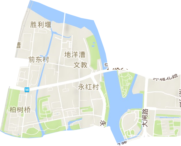 文教街道地形地图